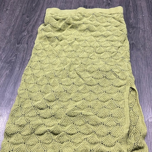 Anthropologie Green Knit Pencil Skirt - Picture 1 of 2